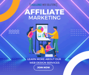 Image logo for web design company offering services for web development and affiliate marketing package for businesses and individuals interested in owning and managing their own website and affiliate marketing side hustle.